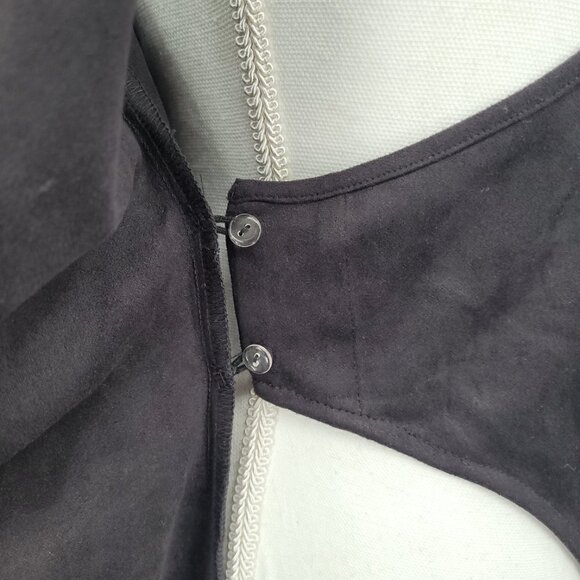 By the Way Desiree Faux Suede Wrap Dress -Black - Picture 8 of 12